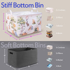 Sweet Baby Co. Classic Winnie Pooh Storage Nursery Basket With Hard Bottom Large Square Canvas Cotton Laundry Hamper Bin Waterproof Foldable Bathroom and Bedroom Stuff Clothes Toys Baby Vintage Decor