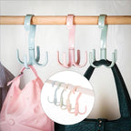 360° Rotating Four-Claw Hanger Hook for Closet Multi-Purpose Space-Saving Organizer for Bags Belts Hats and Accessories