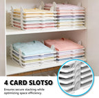 10Pcs Stackable Closet Organizer & Shirt Folding Board Bundle | Space-Savin Closet Organizers and Storage , Foldable ,Ideal for Tshirts ,Sweater ,Pants Storage in Bedroom and Dormroom Black
