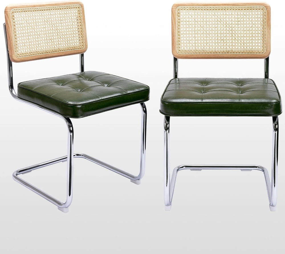 Zesthouse Natural Rattan Dining Chairs Set of 2, Modern Cesca Kitchen Chair