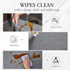 Beautysaid Shelf and Drawer Liner for Kitchen Cabinet, Non Adhesive Non Slip Shelf Paper Waterproof Washable Thickened for Dresser Pantry Shelve Bathroom Protector Liner(Gray,12 in x 20FT)