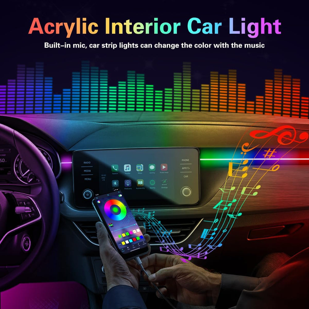Dreamcolor Ambient Lighting Kit, 6 in 1 Interior Car Lights, APP Control