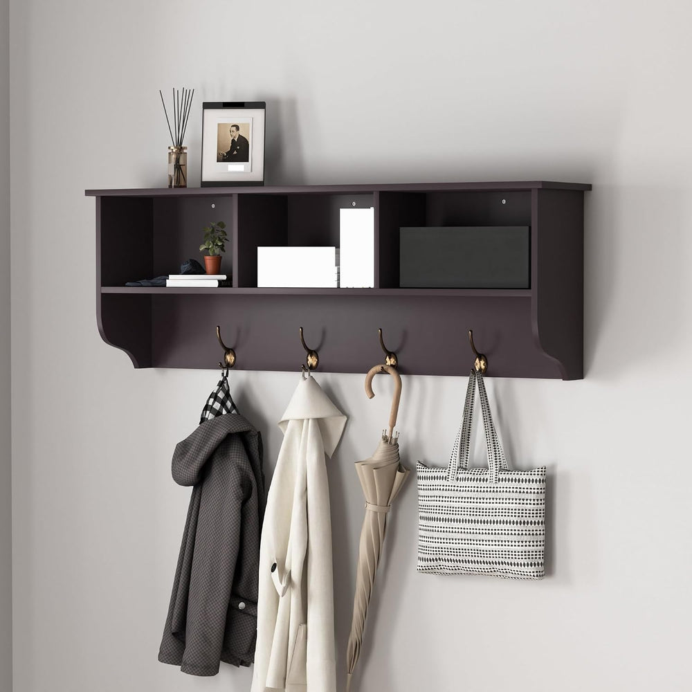 Modern Entryway Wall Mounted Coat Rack, with 4 Dual Hooks Living Room Storage...
