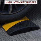 Orangestar Speed Bumps 2-Pack, 6FT Heavy Duty Rubber Driveway Bump with 8 Screws for Asphalt, Concrete, Gravel, 2-Channel Cable Protector