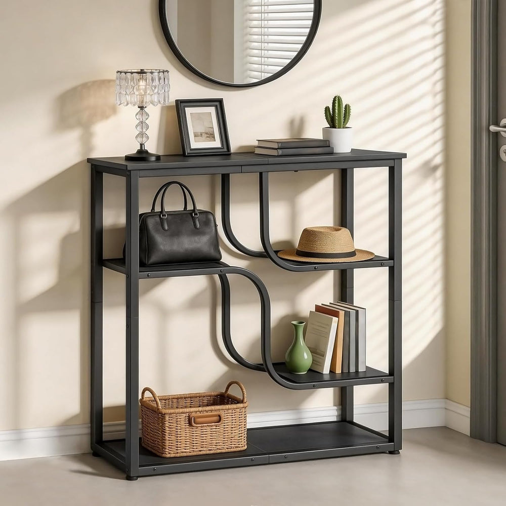 HOOBRO 29.5" Console Table, 5-Tier Narrow Entryway Table, Behind Couch T...