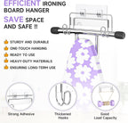 Ironing Board Holder Wall Mount, Iron Board Holder Stainless Steel, Wall Mounted Ironing Board Hanger, Y T Leg Laundry Rooms Iron Board Holder for Wall Heavy Duty