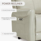 Leather Recliner Chair for Adults Wall Hugger RV Recliner with USB Charging Ports Electric Power Reclining Sofa for Living Room Home Theater Seating Bedroom