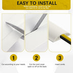 Floor Cord Cover 3.3FT Cord Covers for Wires on Floor Protect Wires & Prevent Trip Hazards, Easy to Cut for Home, Office, School, Concerts, Cavity W0.6in x H0.32in