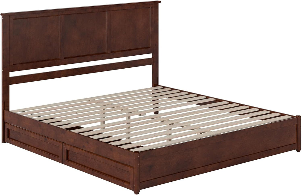 AFI, Felicity King Platform Bed with Panel Footboard & Storage Drawers, W...