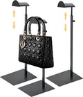 Royxen 3 Pack Handbag Rack Stainless Steel with Adjustable Height, Purse Display Stand, Black