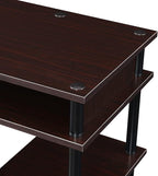 Convenience Concepts Designs2Go No-Tools Student Desk with Shelves in Espresso Wood Finish