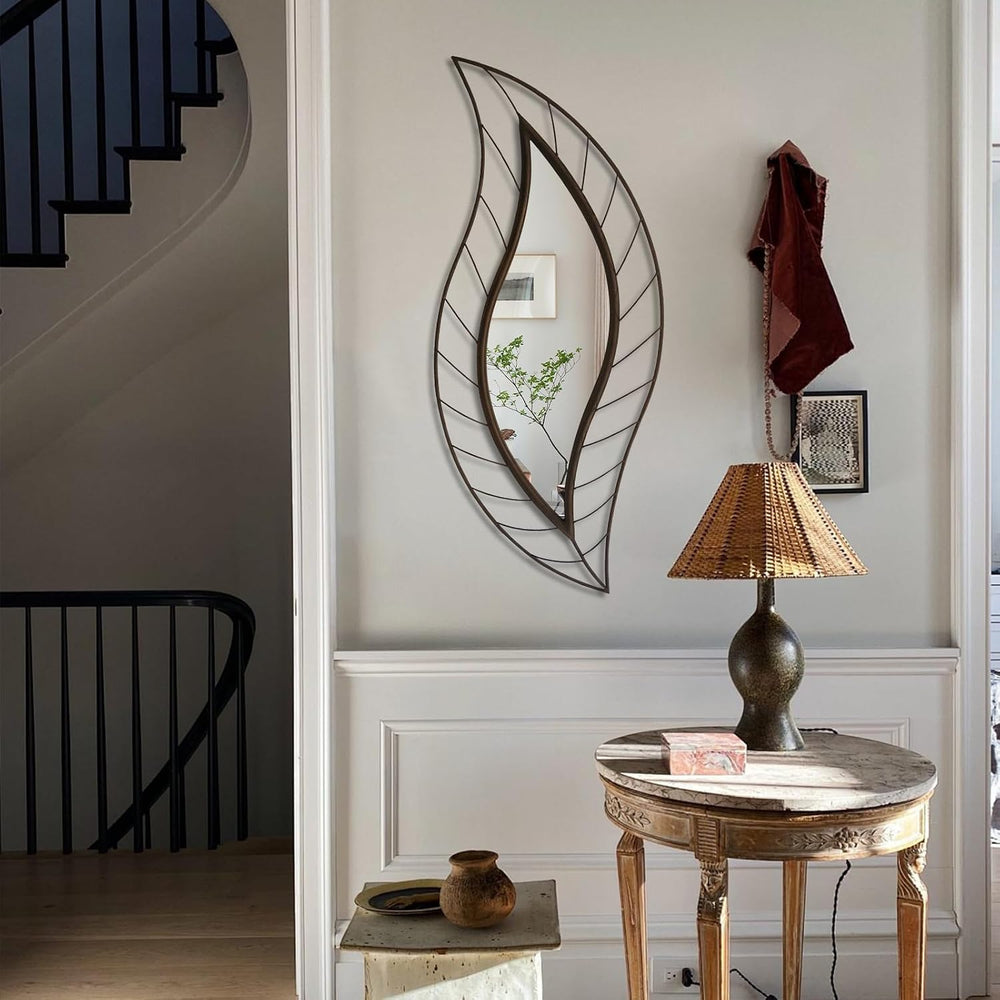 ironsmithn Rustic Mirrors for Wall, 45" x 18.5" Modern Mirror for V...
