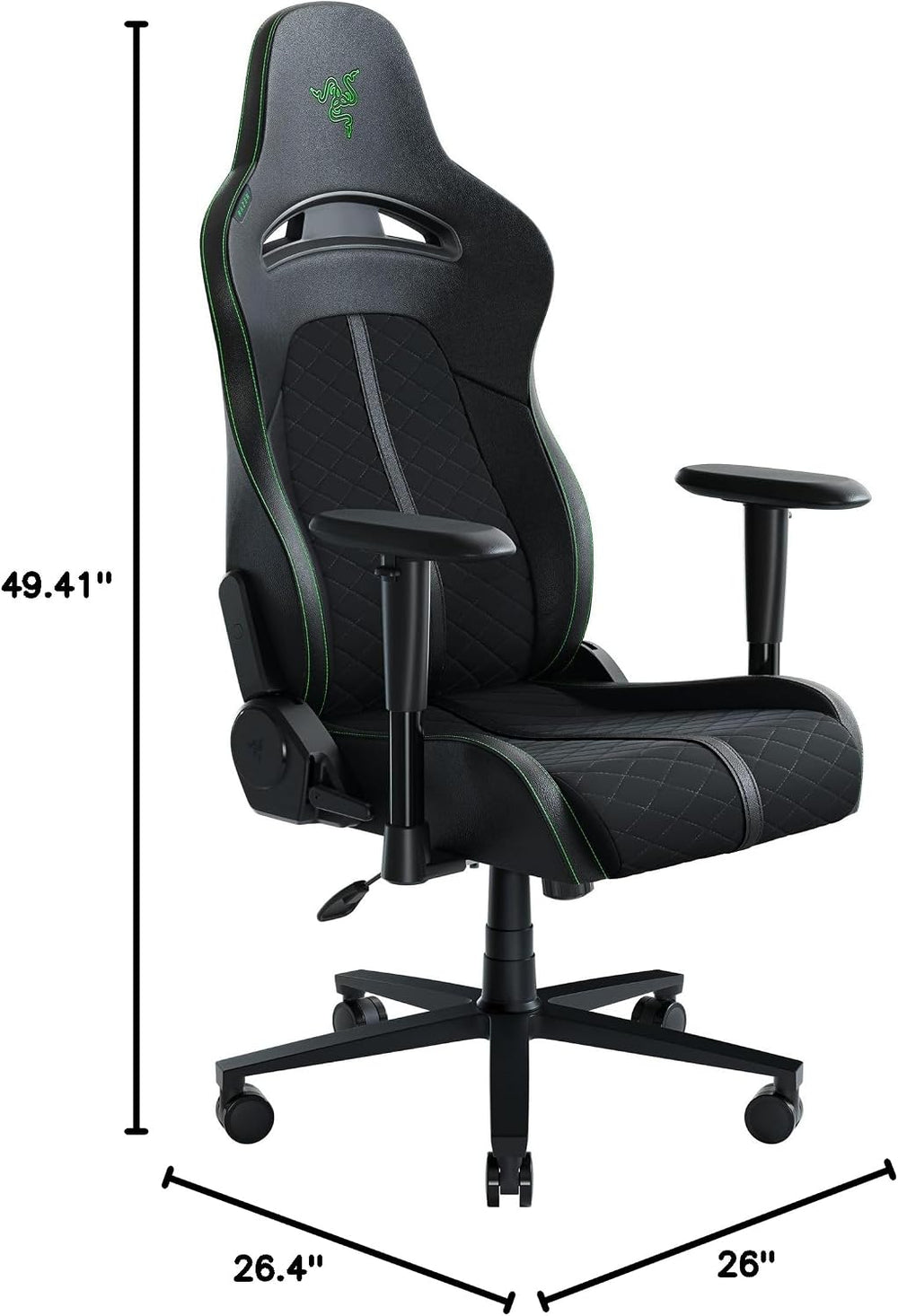 Razer Enki X Essential Gaming Chair, All-Day Comfort, Black | Built-in Lumbar...