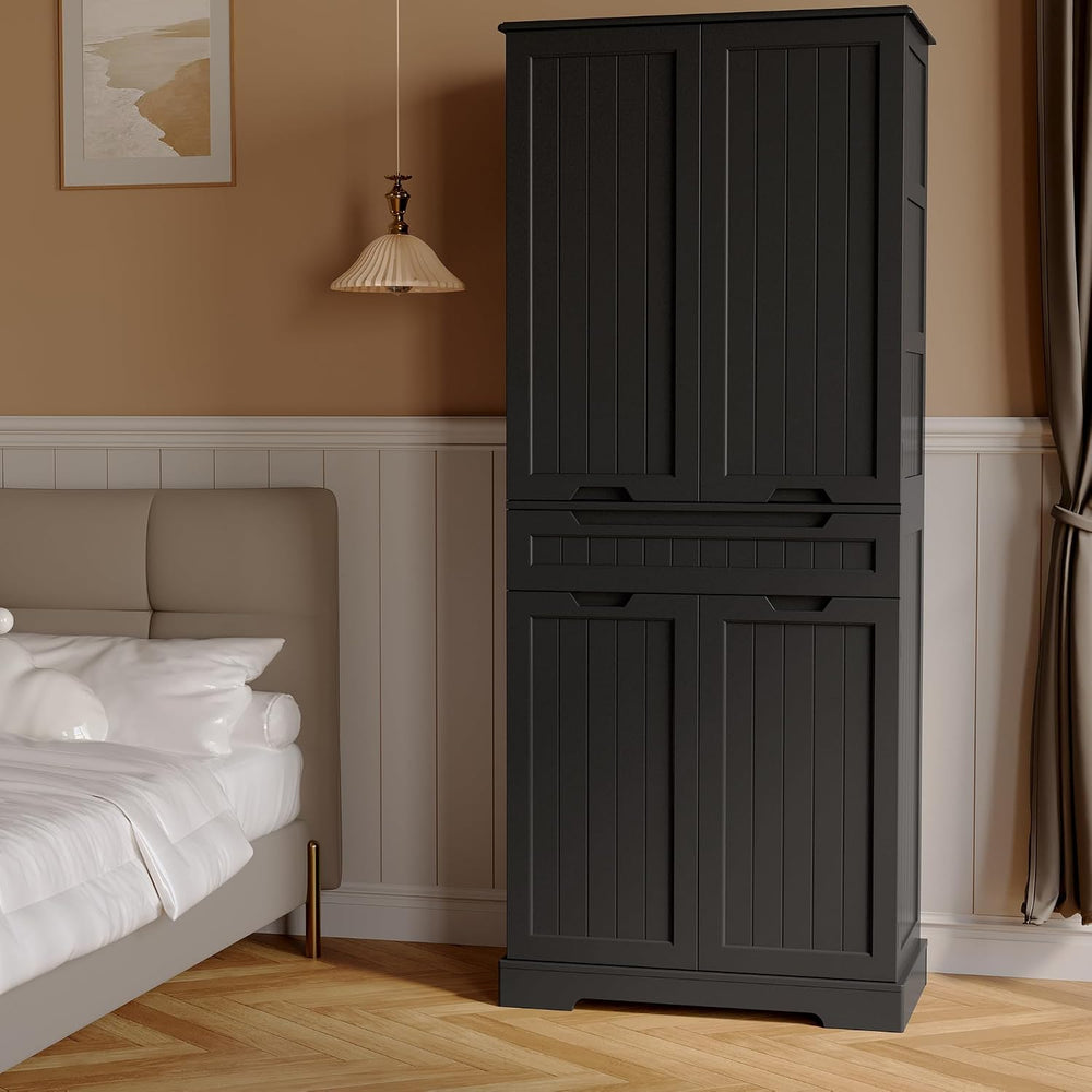 Gizoon 71" Tall Kitchen Pantry Cabinet with Doors and Adjustable Shelves...