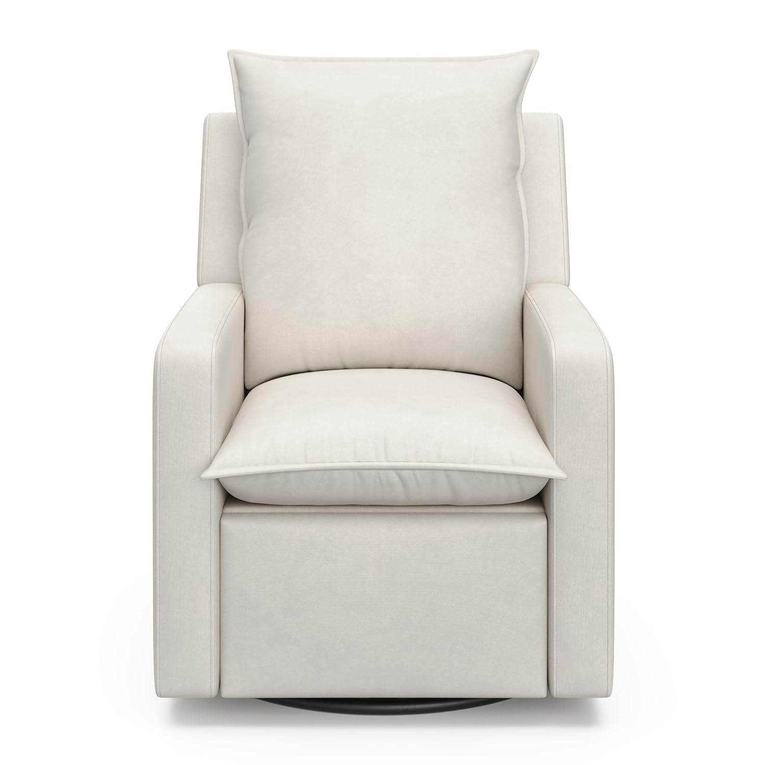Storkcraft Timeless Recliner Swivel Glider with USB Charging Ports, Ivory | USB-C and USB-A Charging Port, 360-Degree Metal Swivel Base, Manual Extending Foot Rest, Glider Rocking Chair