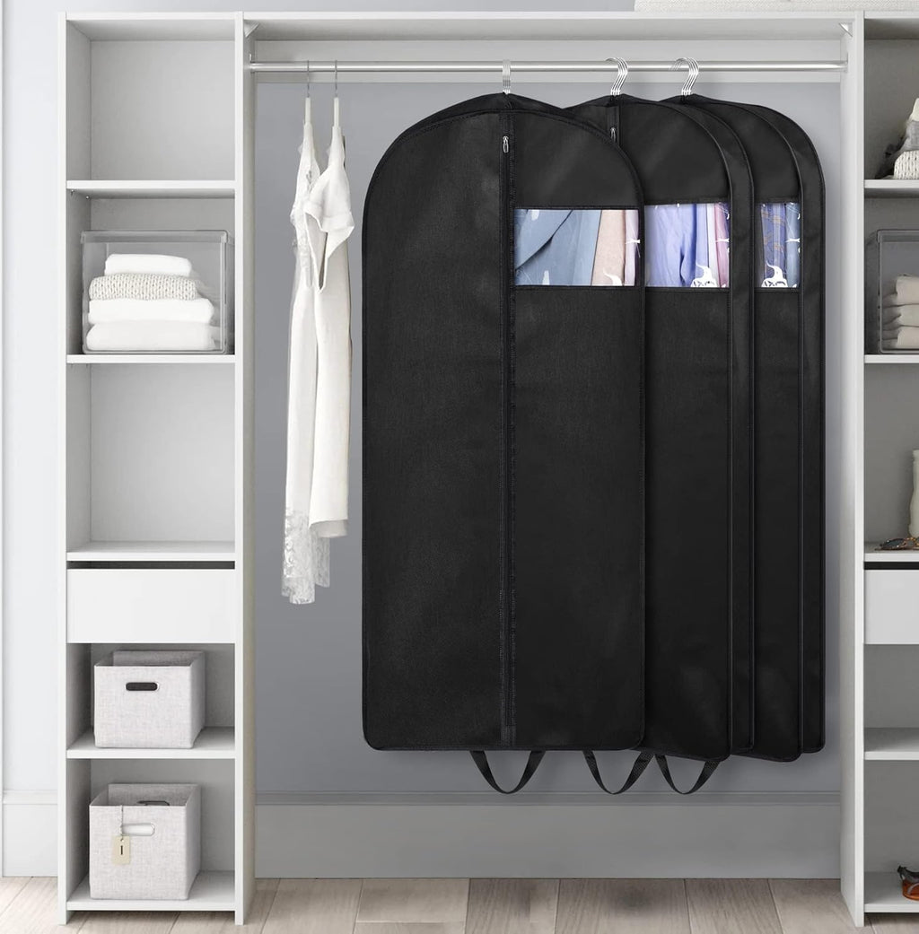 54" Suit Bags for Closet Storage and Travel, Gusseted Hanging Garment Bags for Men Suit Cover With Handles for Clothes, Coats, Jackets, Shirts（3 Packs）