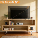 Lightdot TV Stand for TVs up to 45'', Modern Entertainment Center with 3 Open Storage Shelf Large Capacity for Collection,Media Console Table for Living Room/Sofa Cabinet-Walnut