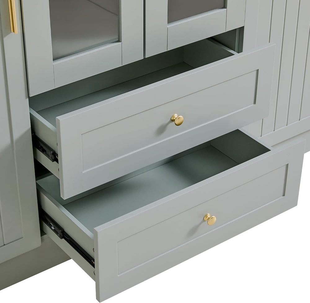 Polibi 6-Door Kitchen Pantry Storage Cabinet,53.2''Lx17.7''W ...