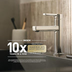 Moen DN0792BL Iso 22-Inch x 22-Inch Frameless Pivoting Bathroom Tilting Mirror, Matte Black
