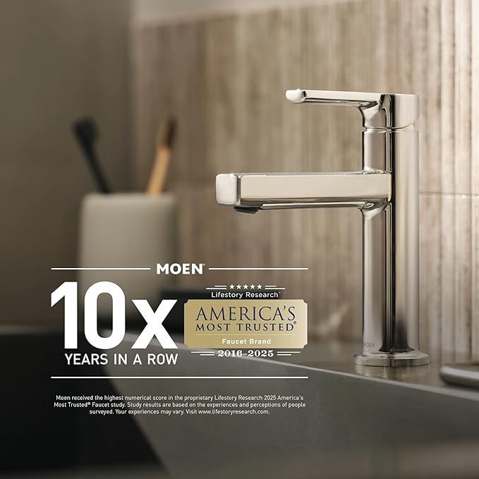 Moen DN0792BN Iso 22-Inch x 22-Inch Frameless Pivoting Bathroom Tilting Mirro...