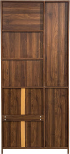KEIKI 70.87" H Tall Kitchen Pantry Storage Cabinet with Countertop, Glass Doors, Drawers, Microwave Stand & Pull-Out Shelf, Freestanding Wood Hutch Food Pantries Cupboard for Coffee Bar, Dining Room