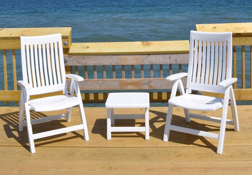 Roma Patio Ottoman in White