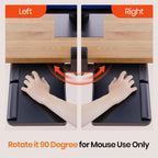 Klearlook Keyboard Tray Under Desk with 360° Rotation, Ergonomic Computer Keyboard & Mouse Tray 25"W×11.02"D Sit Stand Desk Keyboard Holder w/Wrist Rest & Storage Drawer (Height is not Adjustable)