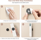 4Pcs Magnetic Remote Control Holder, Upgrades Silicone Wall Mount Self-Adhesive Remote Control Stand, Organizer Storage for Air Conditioner & TV Remotes, Caddy Back of Televisions (White