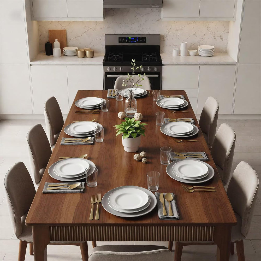 55" Solid Wood Dining Room Table for 4-6,Modern Farmhouse Rectangular Ki...