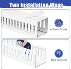 ZhiYo 66in(4X L16.5in) Professional Server Rack Cable Management Raceway, H2in x W2in Cable Raceway Kit, Electrically Safe PVC Open Slot Wire Raceway for Under Desk/Computer/Network Cords, White