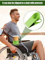 Kalolary 2PCS Table Edge Cup Holder Clips - Versatile Desk & Table Cup Clip for Home, Office & School (Green)