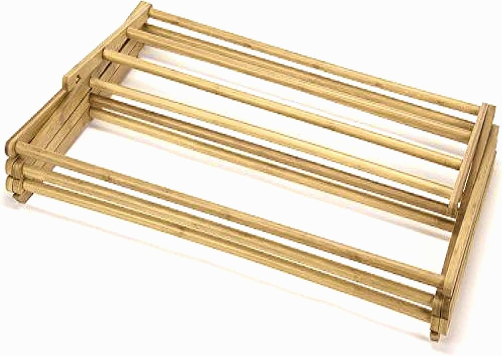 HOME IT Wooden Clothes Drying Rack for Laundry - Collapsible Folding Bamboo Laundry Drying Rack for Drying Clothes - Heavy Duty Pre Assembled