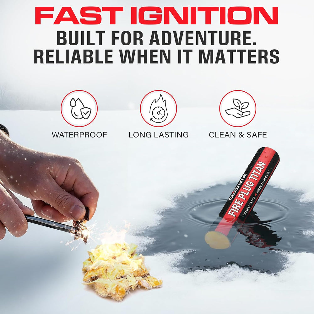 Fire Plug Titan - Survival Fire Starting Tinder, Fire Plugs XL, Best Firestar...
