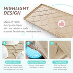 SIKADEER 22" x 22" Under Sink Mat Waterproof, Silicone Mat Kitchen Drawer Shelf and Cabinet Liner, Sink Protector for Kitchen Organizers and Storage, Boot Tray Pet Food Mats