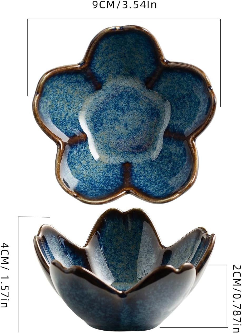 Floral Ceramic Jewelry Tray, 3.5" Ring Holder Trinket Bowl | Petite bowl keeps rings, earrings, keys, and keepsakes visible on vanities or dressers, making a sweet gift for women