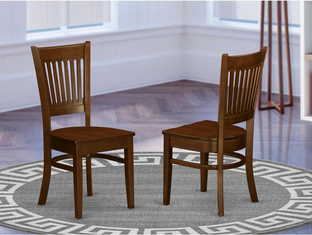 East West Furniture VAC-ESP-W Vancouver Kitchen Dining Chairs - Slat Back Woo...