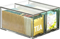 2 Pack Stackable Tea Bag Storage Organizer Drawers – Clear Acrylic Tea Bag Holder for Cabinet, Drawer, Pantry, Countertop – Kitchen Tea Storage Container