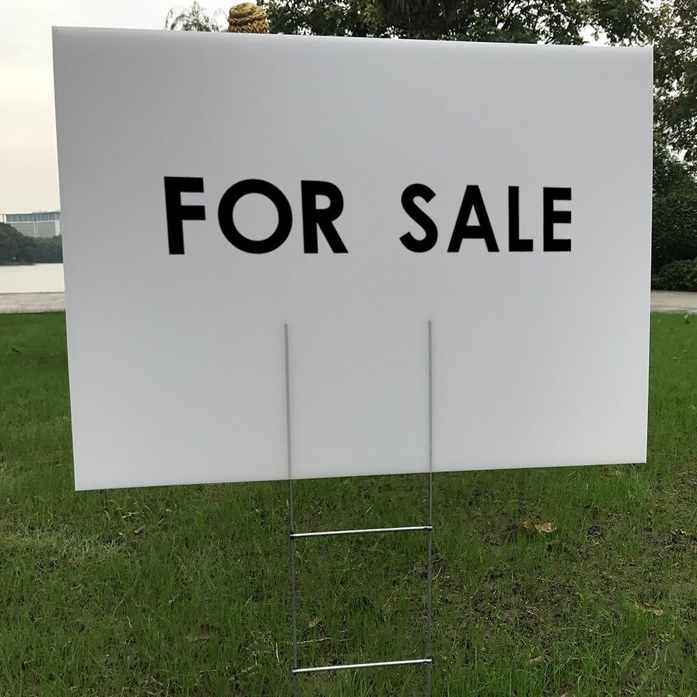 6 Pack 24"x18" White Blank Lawn Yard Signs Corrugated Plastic Sheet...