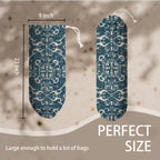 Sage Blue Plastic Bag Holder, Wall Mount Grocery Bags Organizer, Washable Car Trash Bags, Pantry Organization, Kitchen Housewarming Gifts for Women, Kitchen Pattern Garbage Bag 64