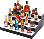 Dollate 4-Tier 16 Inch LED Liquor Bottle Display Shelf, Tabletop Wine Rack, 16 Colors, Adjustable Light for Home Bar, Party, Commercial Use