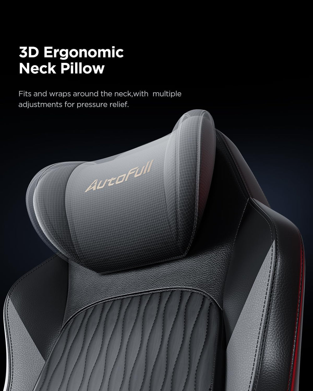 AutoFull M6 Gaming Chair, Ergonomic Office Chair with Ventilated Heating, AUT...