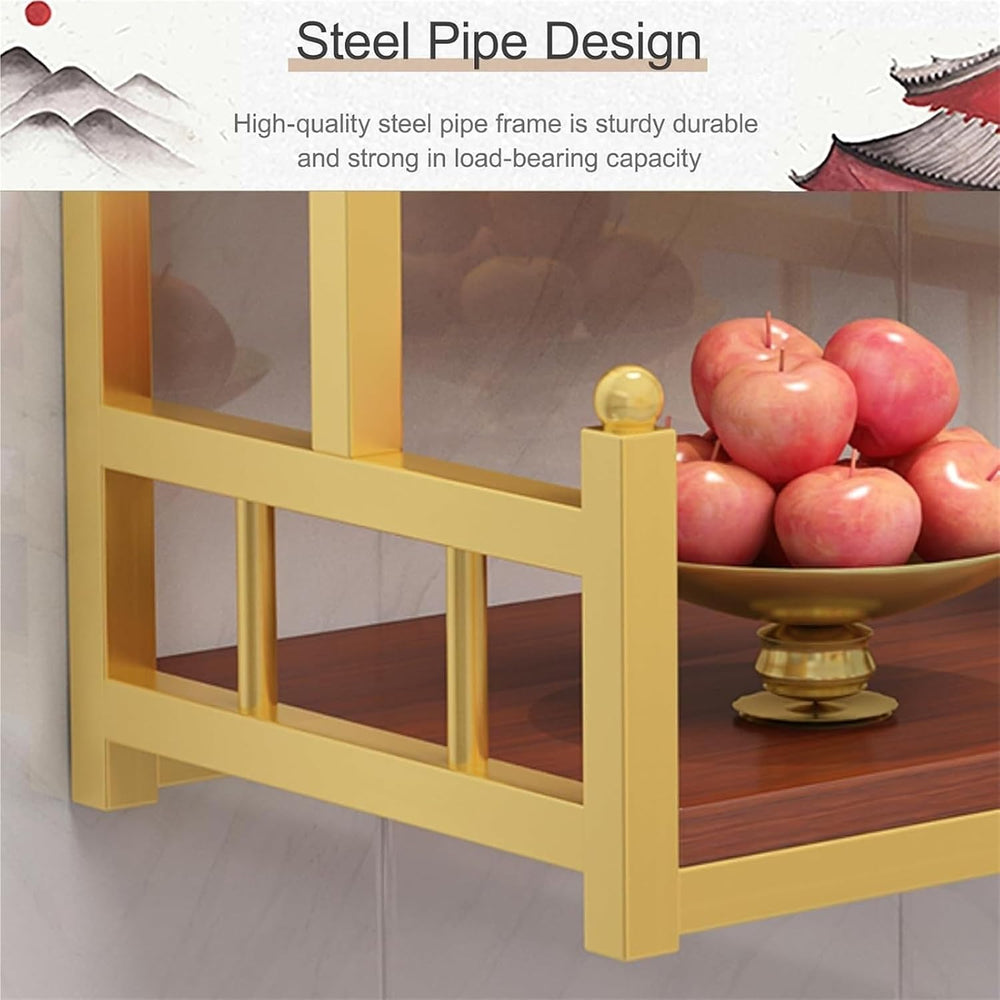 Altar Table， Multi-Tiered Buddhist Prayer Altar Cabinet for Small Spaces(Whit...