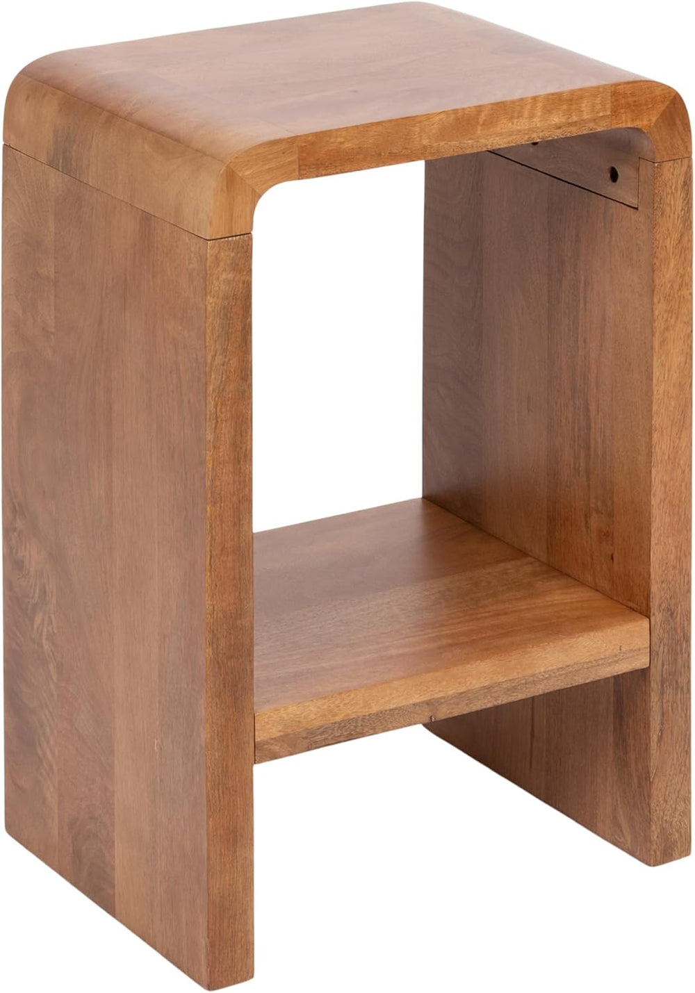 Kate and Laurel Reddy Modern Arched Wood Side Table, 16 x 12 x 24, Warm Natur...