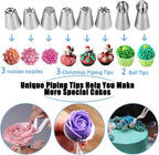 Cake Decorating Kit Cake Decorating Supplies, 515 PCS Baking Supplies Set with 3 Springform Pan Sets, 66 Icing Piping Nozzles, Cake Rotating Turntable, Piping Bags, Birthday Gifts for Mom Wife