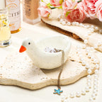 Handmade Ceramic Silly Goose Ring Dish Jewelry Tray Cottage Trinket Tray Cute Silly Goose Ring Dish for Rings Earrings