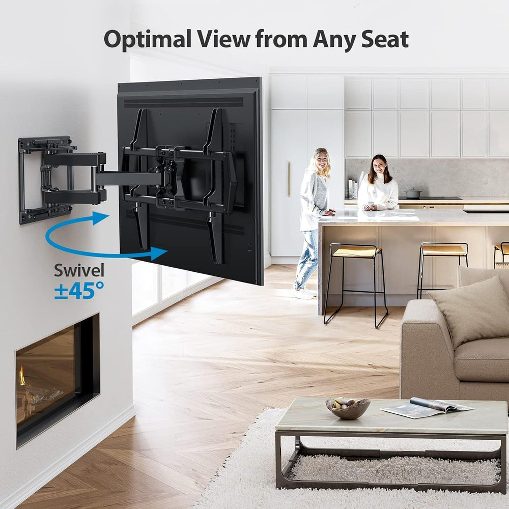 Pipishell Full Motion TV Wall Mount for Most 37-75 inch TVs, Wall Mount Brack...