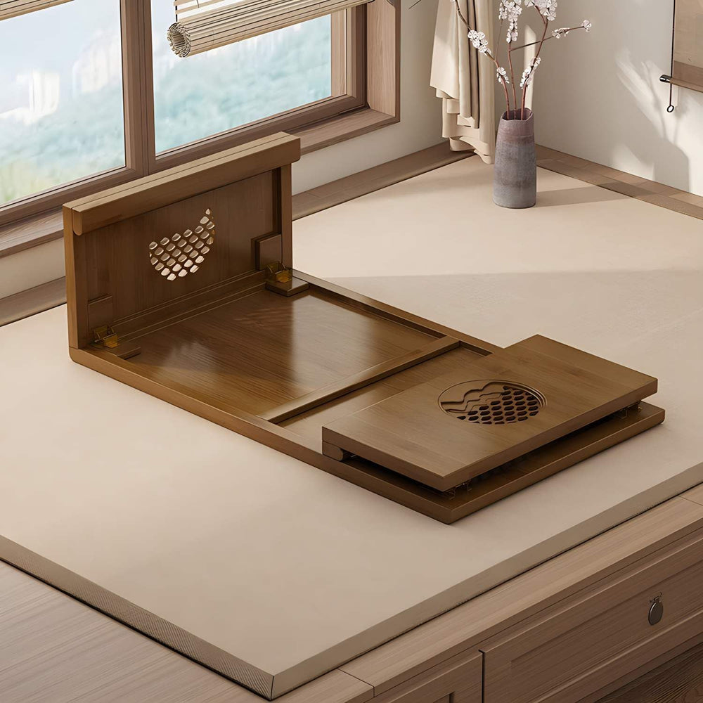 Folding Coffee Table Foldable Japanese Floor Table Low Table for Living Room,...