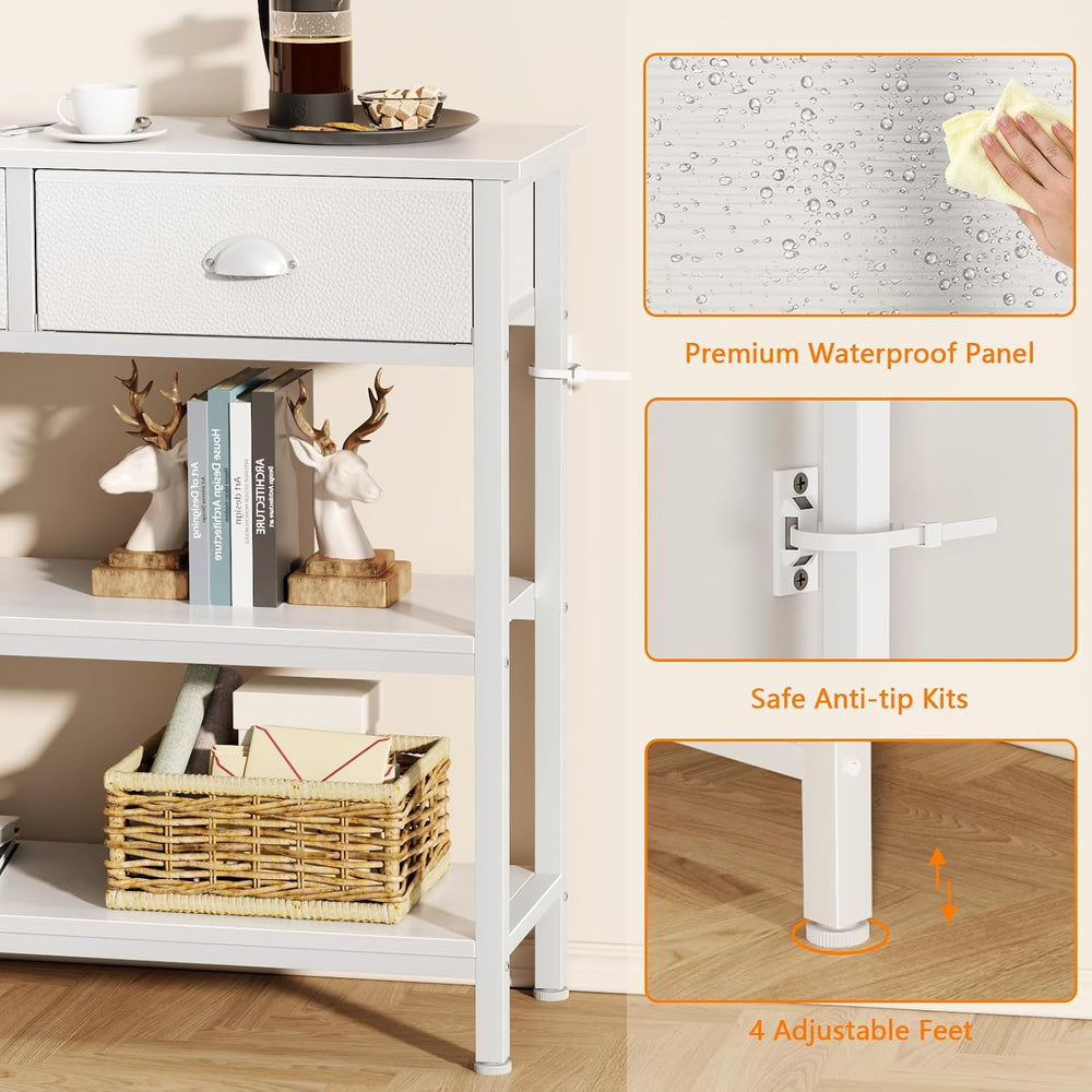 47" console table Set of 2 with 3 Drawers, Sofa Table for Behind Couch |...