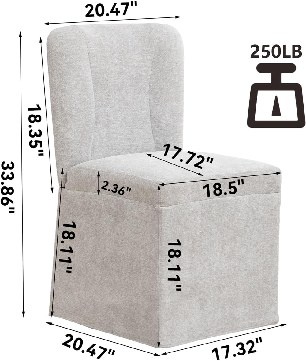 cinkehome Upholstered Dining Chairs Set of 4, Modern Kitchen Chairs with Padd...