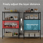 SINGAYE 4 Garage Heavy Duty Shelving Unit Kitchen Pantry Close Home Organizers and Storage Bathroom Shelf Laundry Room Organization Industrial Book Metal Wire Adjustable Shelves